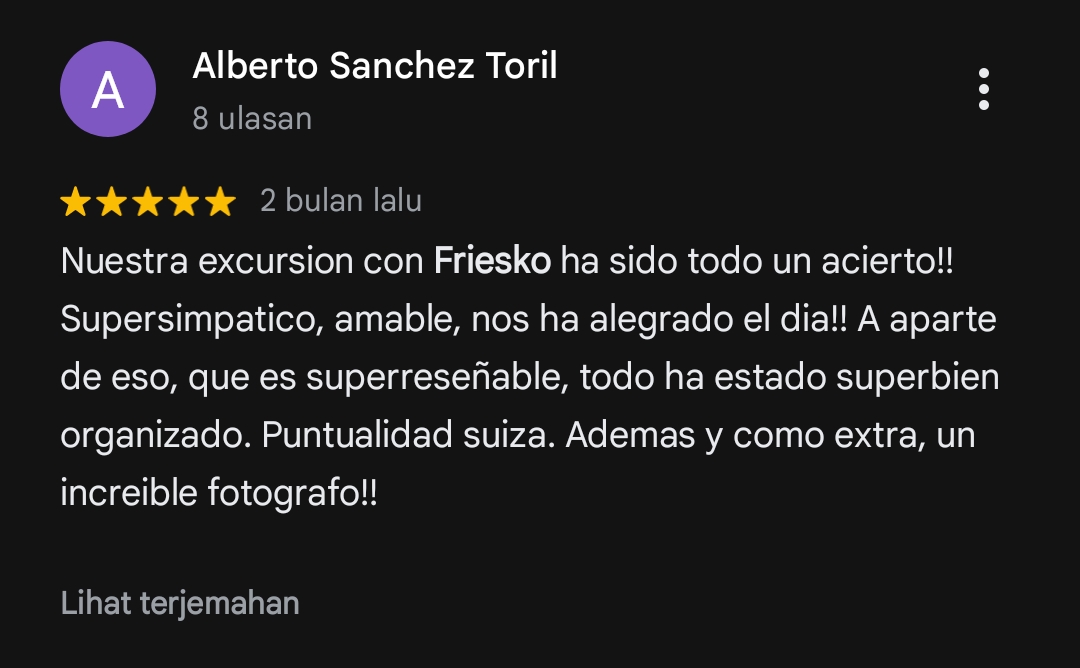 Review from Alberto Sanchez Toril